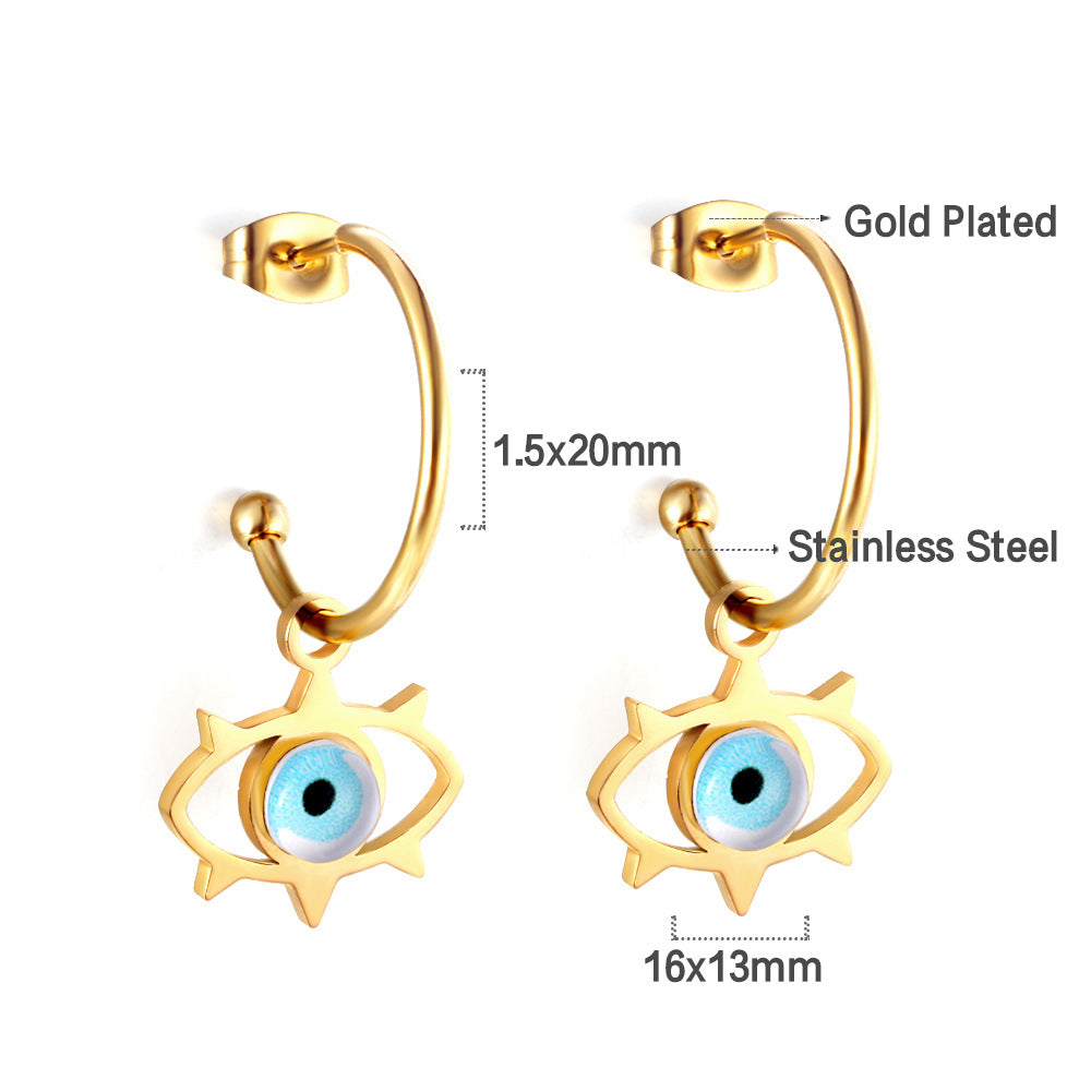 Damen Hängende Creolen mit strukturiertem Wellenmuster aus Edelstahl und hochwertiger Goldbeschichtung Shop Nory