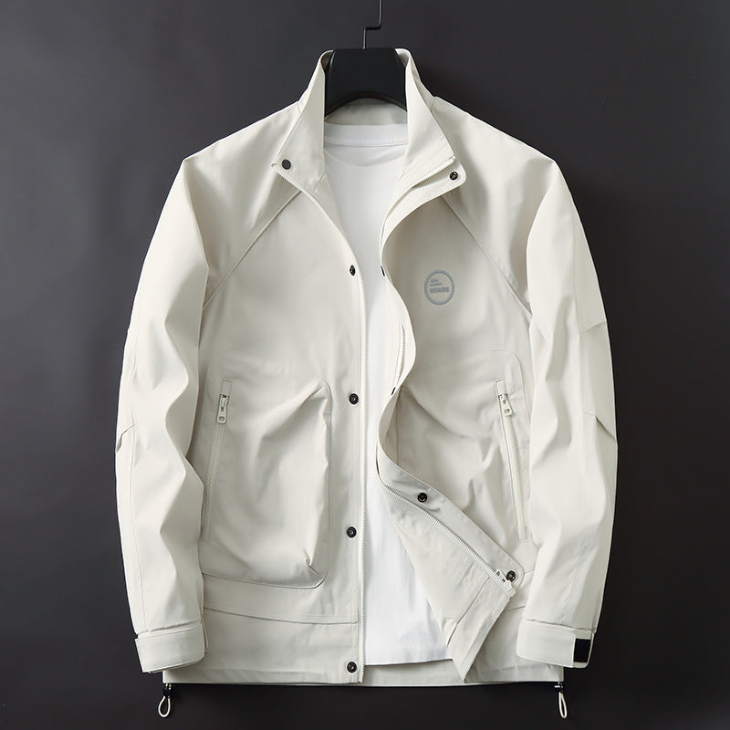 Herren Leichte technische Softshell-Übergangsjacke mit Stehkragen und verdeckter Reißverschlussleiste Shop Nory
