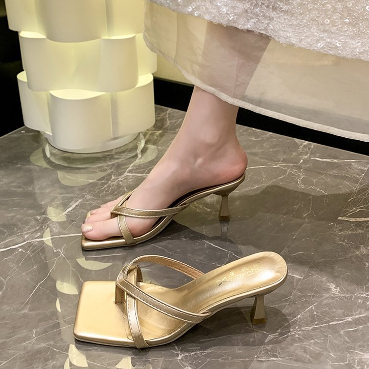 Damen elegante Blockabsatz-Sandalen mit schickem Riemendesign Shopnory