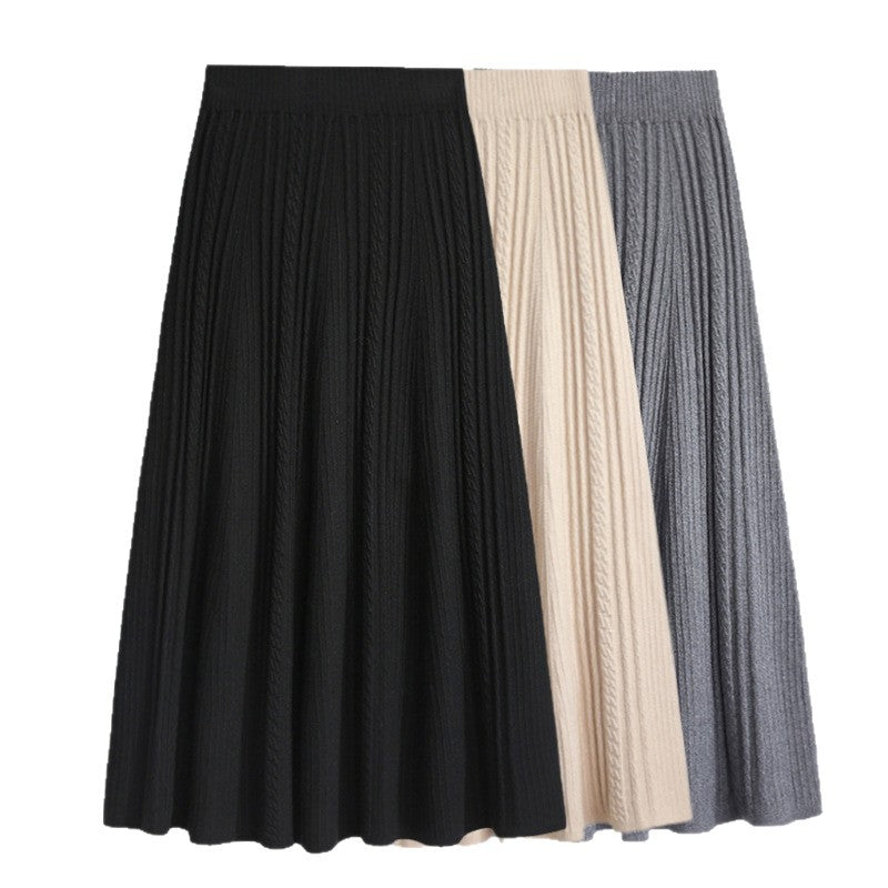 Damen Plissierter Maxirock mit komfortablem Gummibund Shop Nory