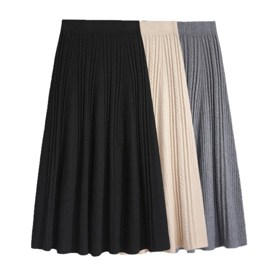 Damen Plissierter Maxirock mit komfortablem Gummibund Shop Nory