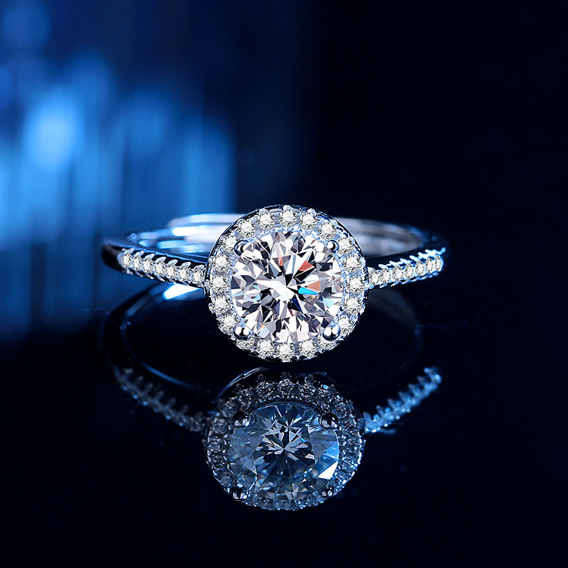 Damen Verlobungsring mit funkelndem Zirkon und filigranem Design Shop Nory
