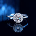 Damen Ring mit funkelndem Kristall und filigraner Verzierung Shop Nory