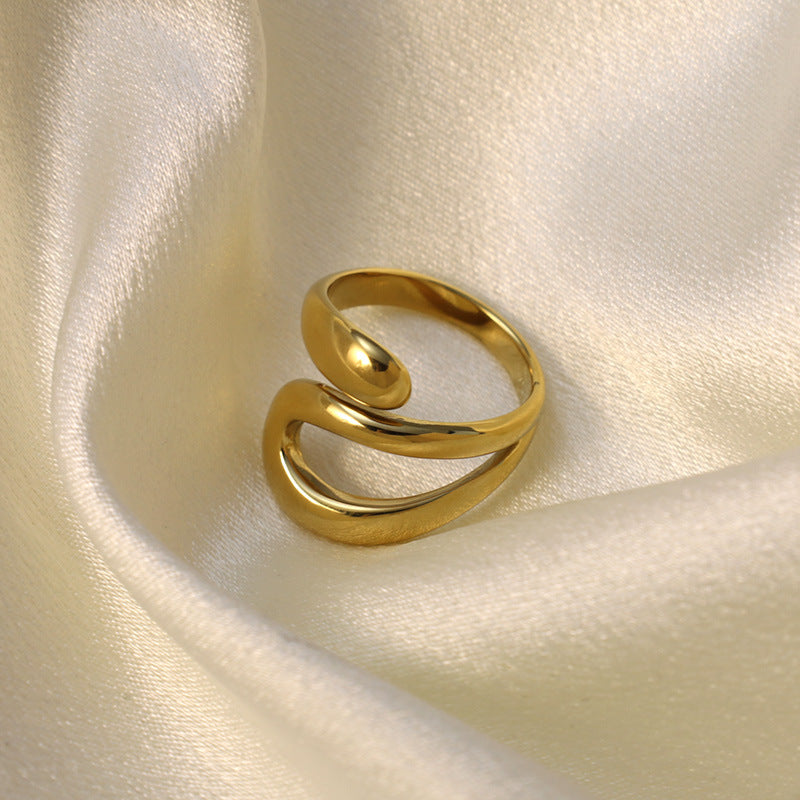 Damen stilvoller geschwungener Designring Shop Nory