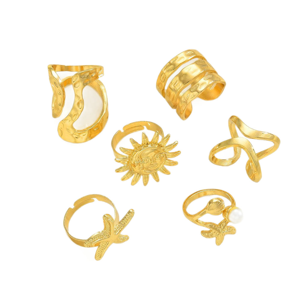 Damen-Ring-Set mit maritimem Design und einzigartigen Akzenten Shop Nory