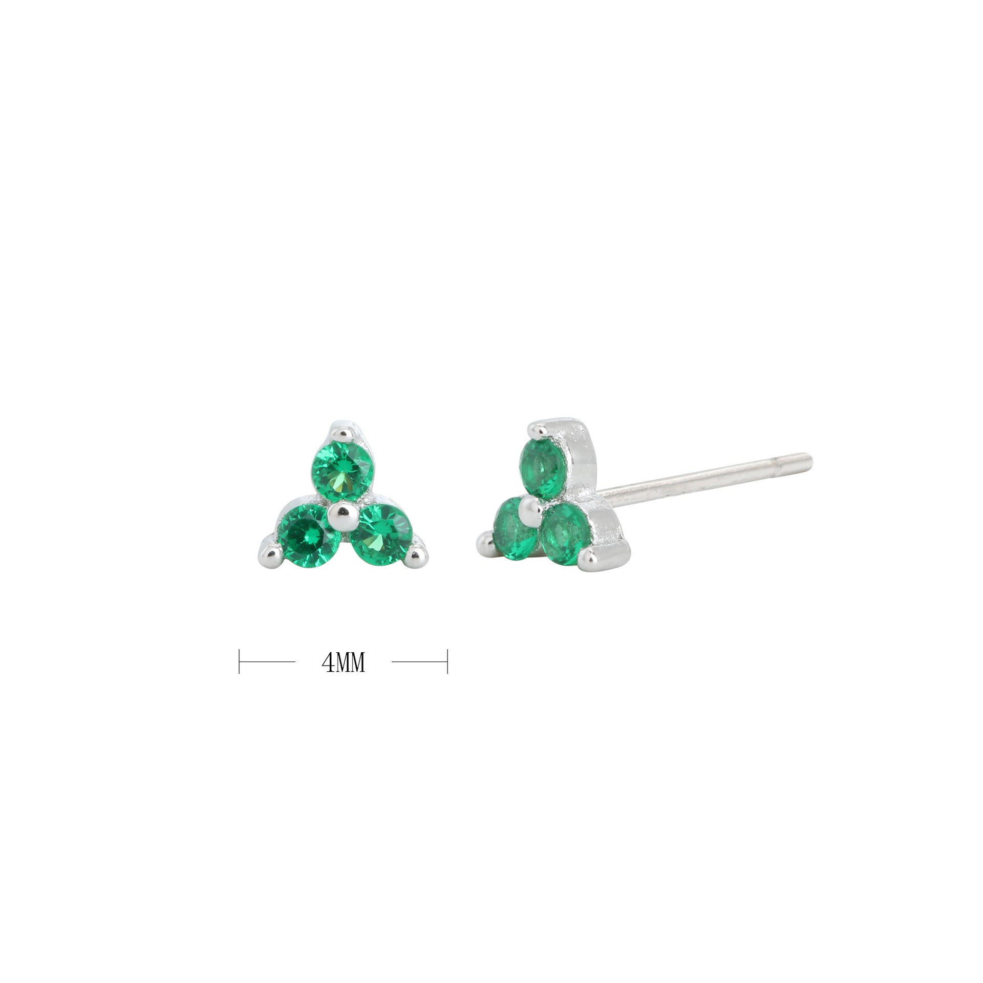 Damen Ohrstecker mit funkelnden blauen Kristallen und hochwertigem 925 Sterling Silber Shop Nory