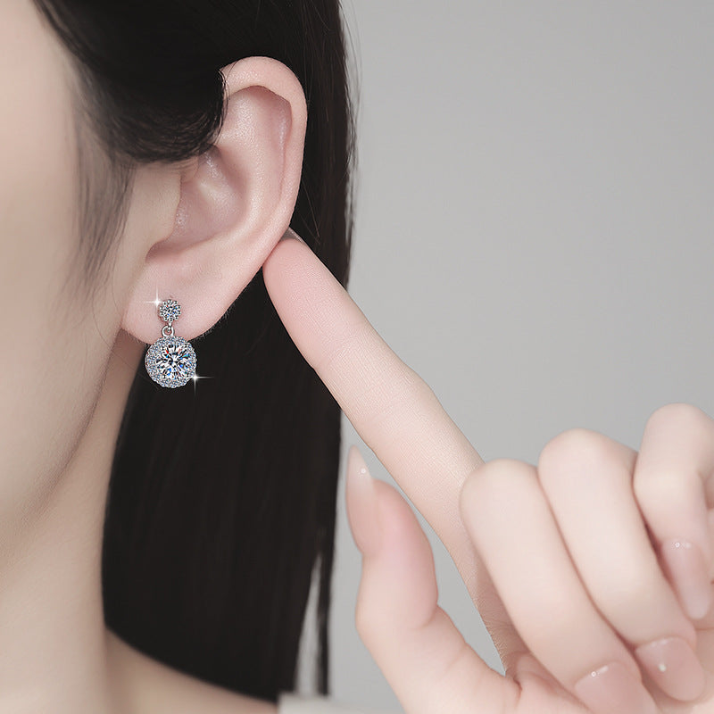 Damen Ohrhänger mit funkelnden Kristallen und eleganter Umrandung Shop Nory