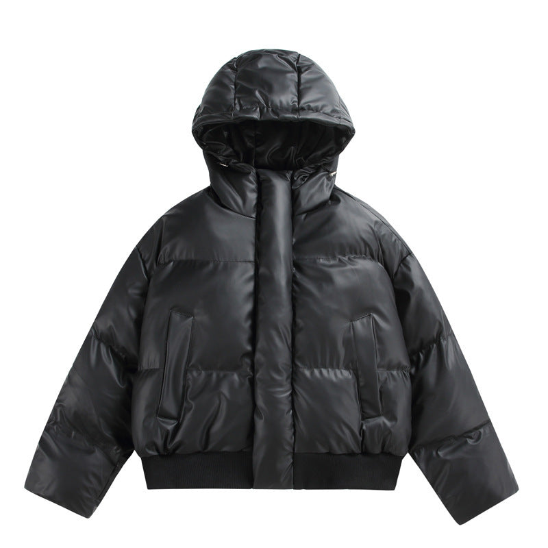 Damen Gekürzte Isolierende Pufferjacke im Boxy‑Cut mit Volumen‑Kapuze, Stehkragen und Rippbund Shop Nory