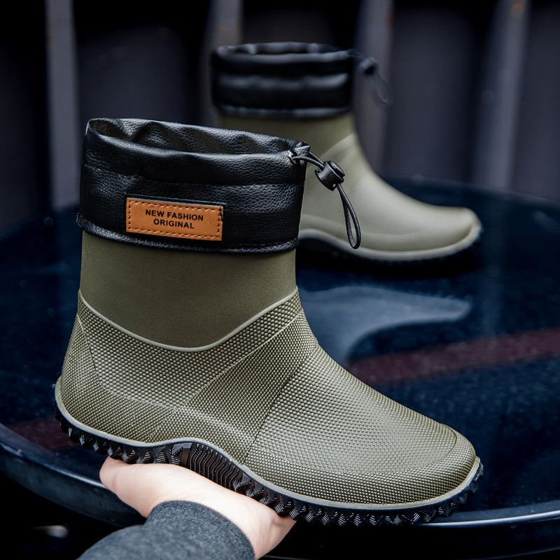Herren Funktionale wasserdichte Ankle-Gummistiefel mit verstellbarem Bündchen Shop Nory