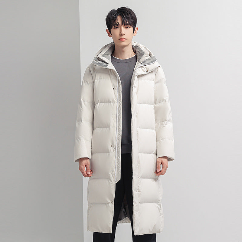 Herren Lange Steppjacke mit Kapuze Shop Nory 1787978142