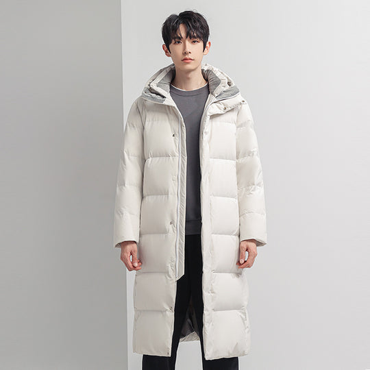 Herren Lange Steppjacke mit Kapuze Shop Nory 1787978142