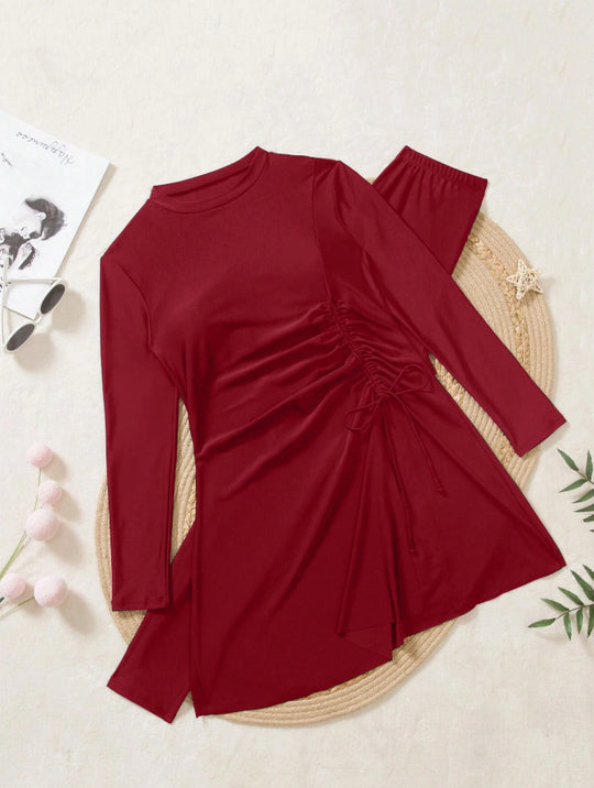 Damen Bade-Tunika mit seitlicher Raffung und Leggings Shop Nory