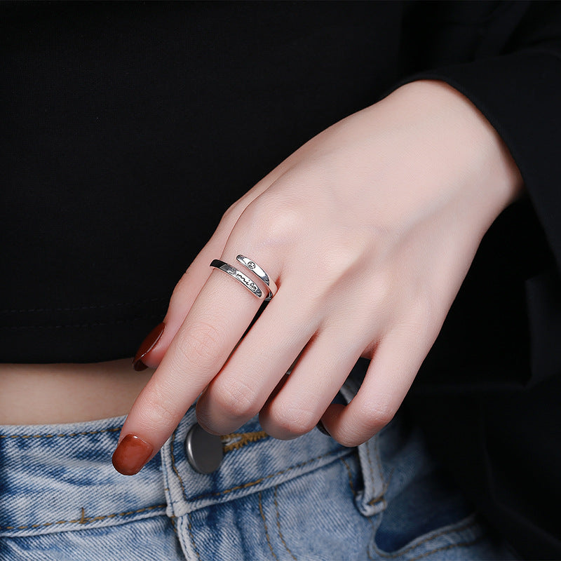 Damen Offener Ring mit inspirierendem Schriftzug Shop Nory