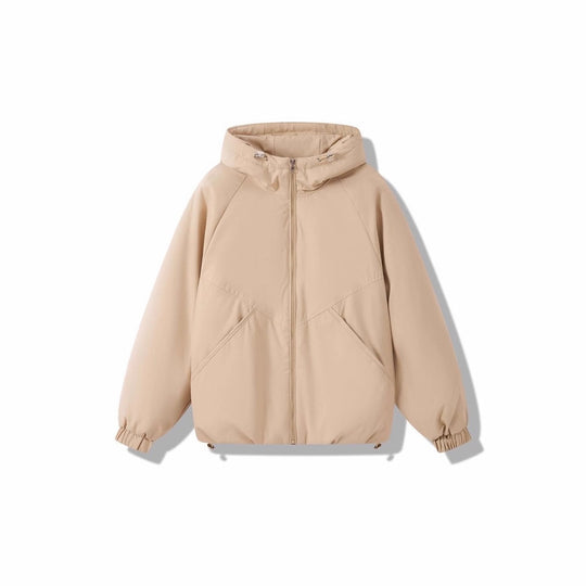 Damen Leicht wattierte Kapuzenjacke mit Raglanärmeln, elastischen Bündchen und verstellbarem Saum Shop Nory