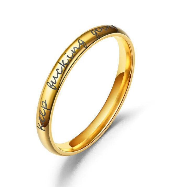 Damen Ring mit eingraviertem motivierendem Spruch Shop Nory
