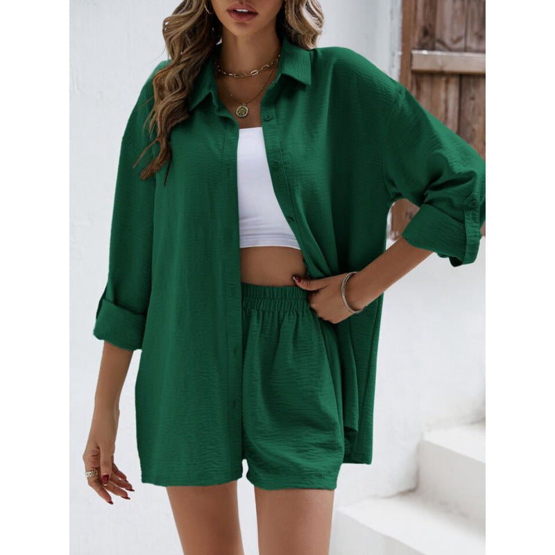 Damen lässiges Oberteil und Shorts Set