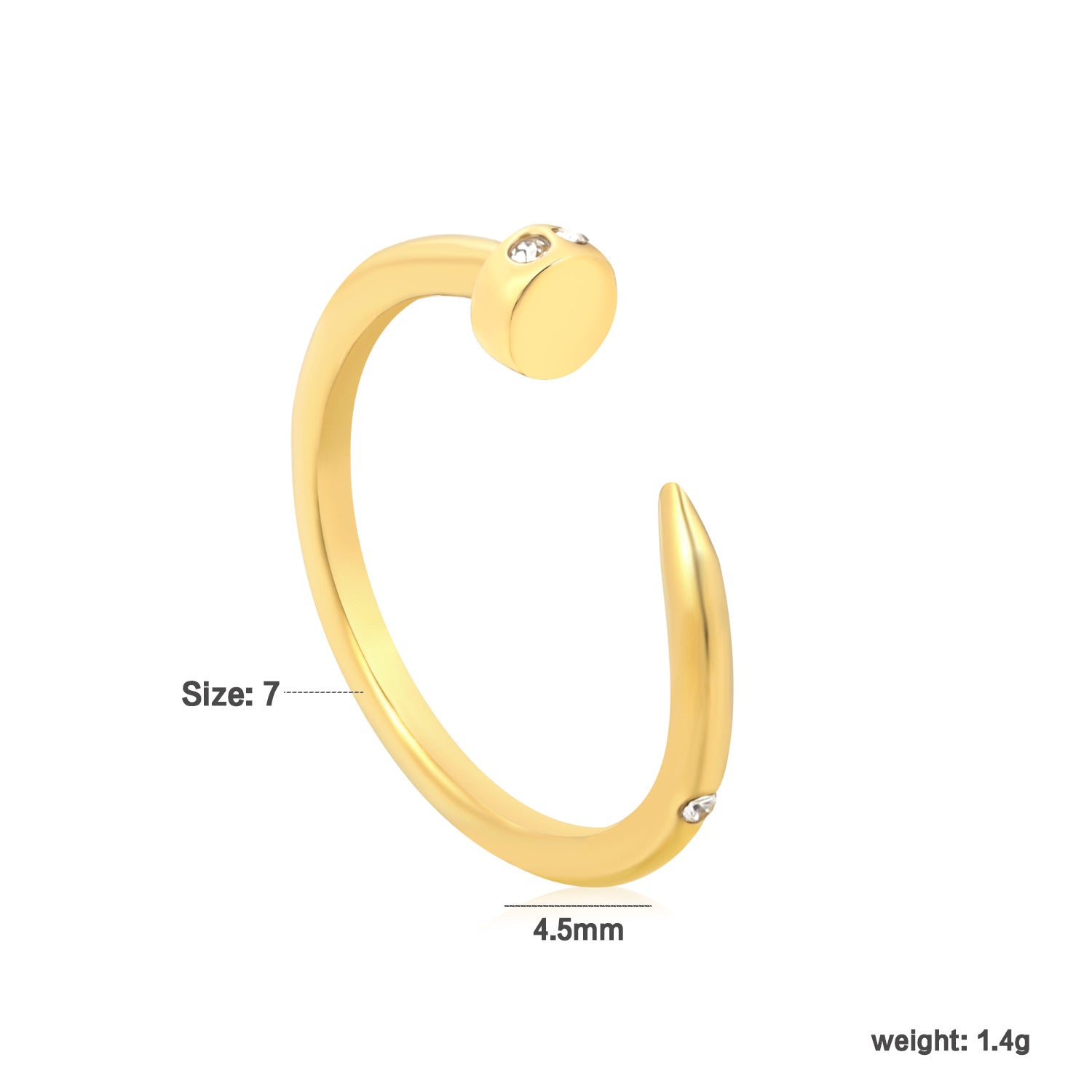 Damen verstellbarer Ring mit funkelndem Zirkonia Shop Nory