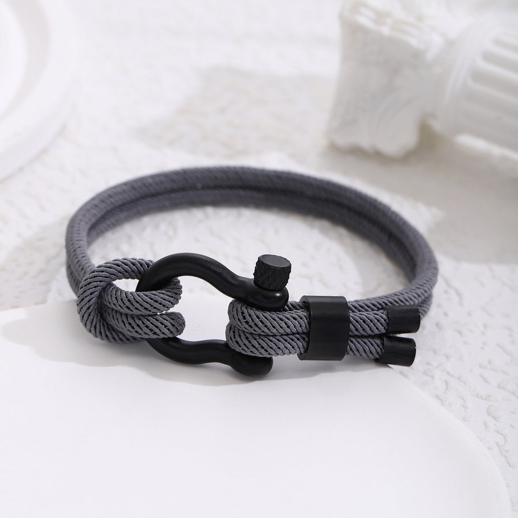 Herrenarmband aus geflochtenem Paracord mit stylischem Metallverschluss Shop Nory