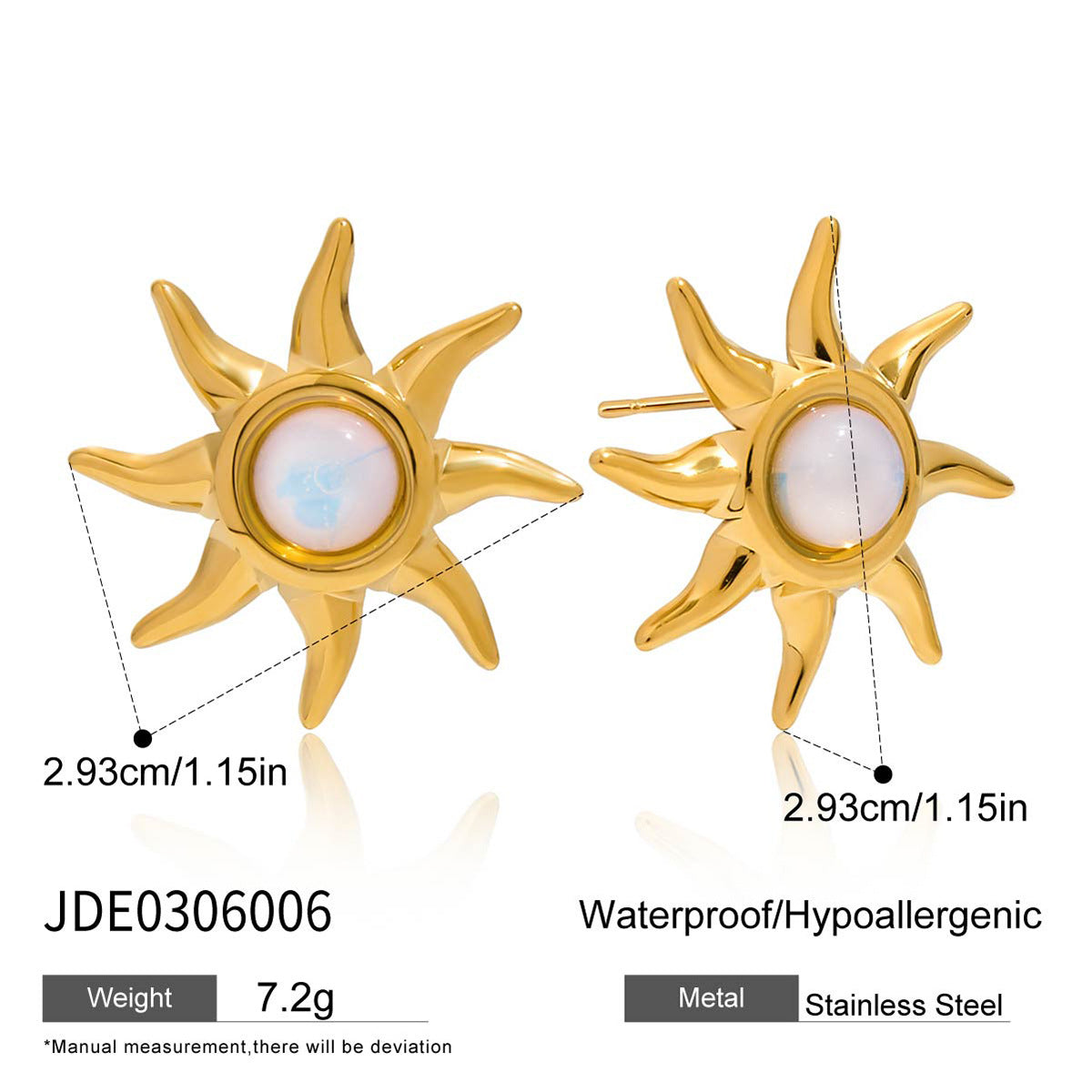 Damen Halskette mit einzigartigem Sonnen-Mond-Anhänger aus hypoallergenem Edelstahl Shop Nory