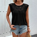 Damen Mode Oberteil mit elegantem Spitzenbesatz