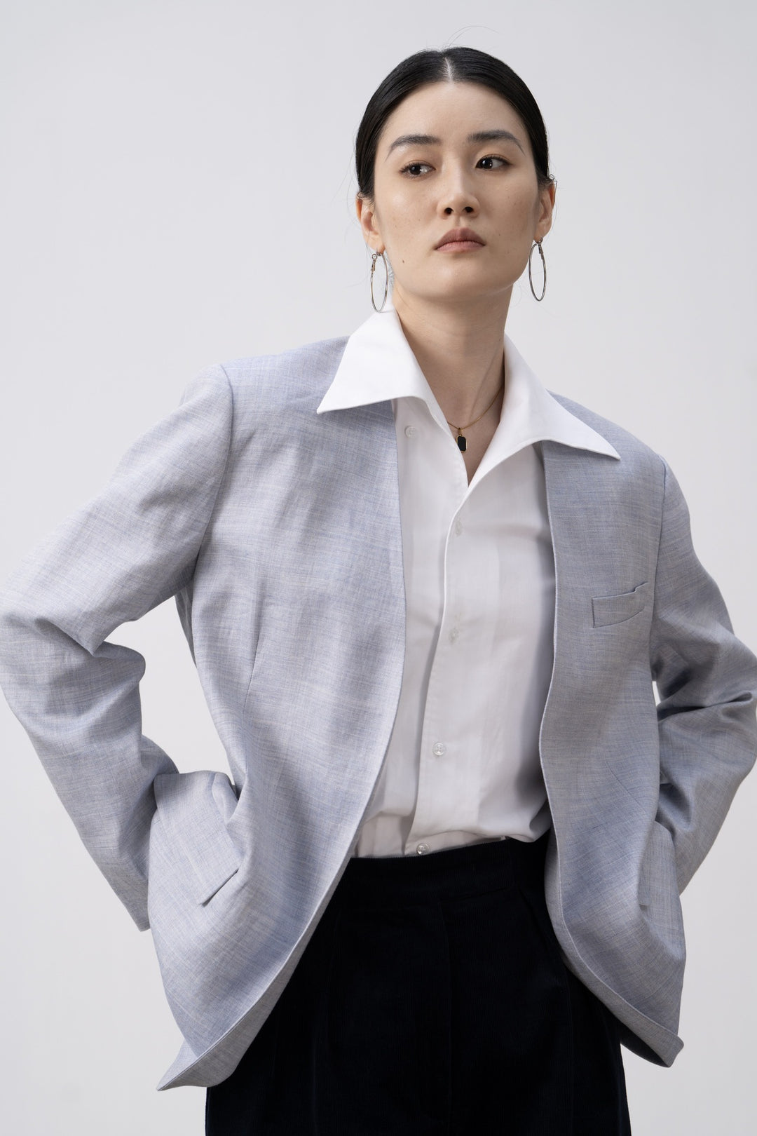 Damen Maßgeschneiderter Leinen-Blazer Shop Nory