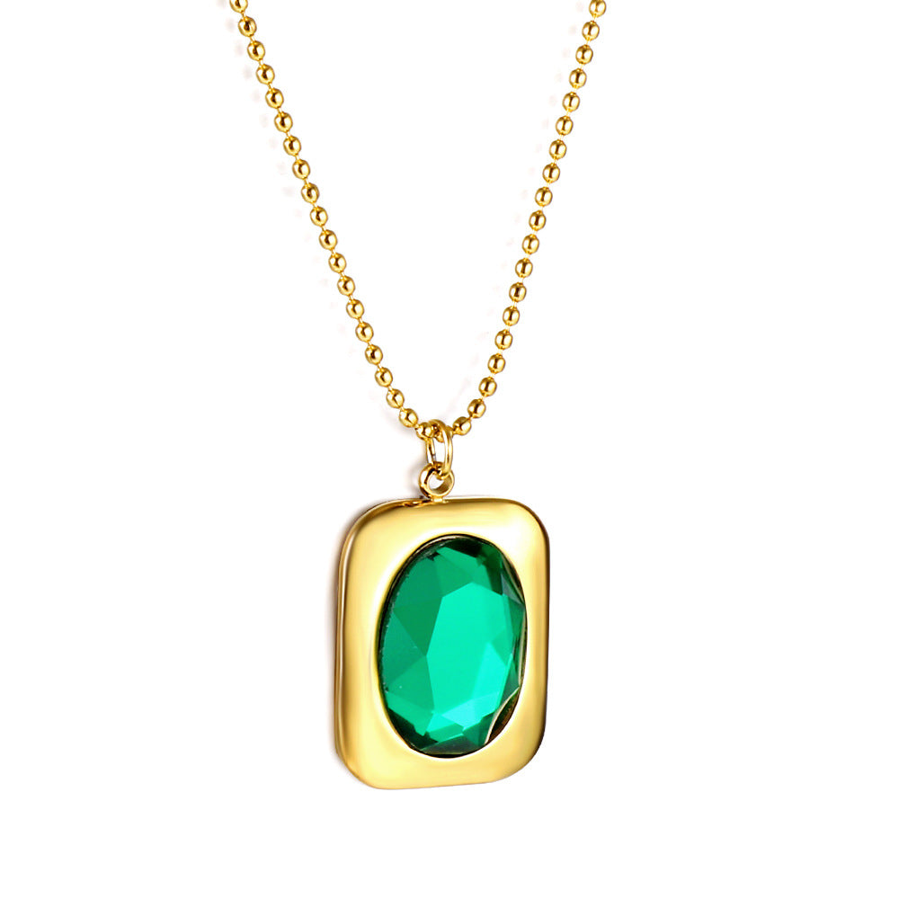 Damen elegante Halskette mit geometrischem Kompassanhänger aus hochwertigem Edelstahl und goldplattiertem Finish Shop Nory