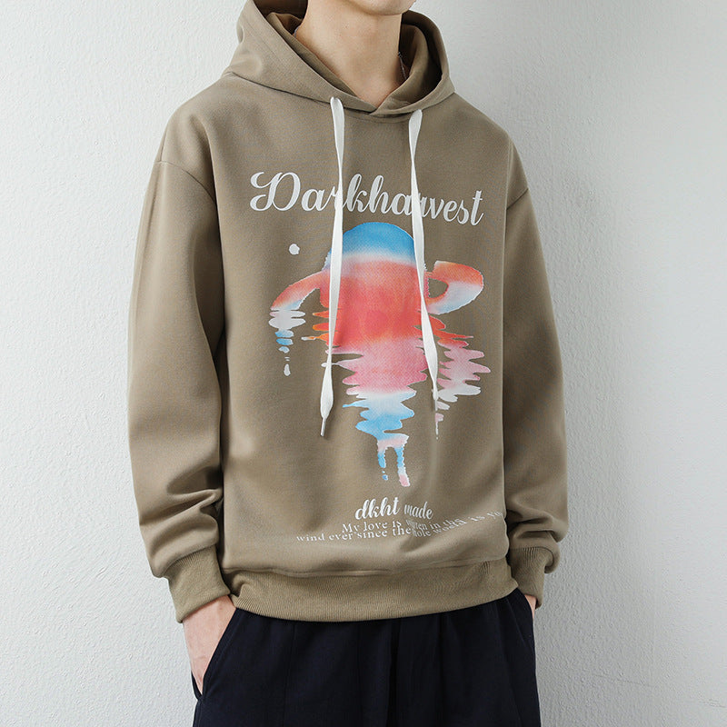 Herren Modischer Kapuzenpullover mit kreativen Grafikdruck Shop Nory