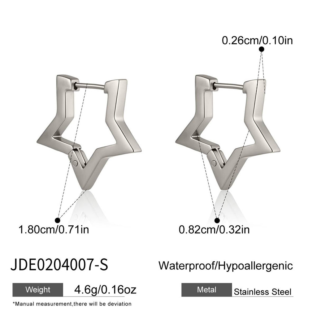 Damen Ohrhänger im modernen Herzdesign aus hypoallergenem Edelstahl Shop Nory