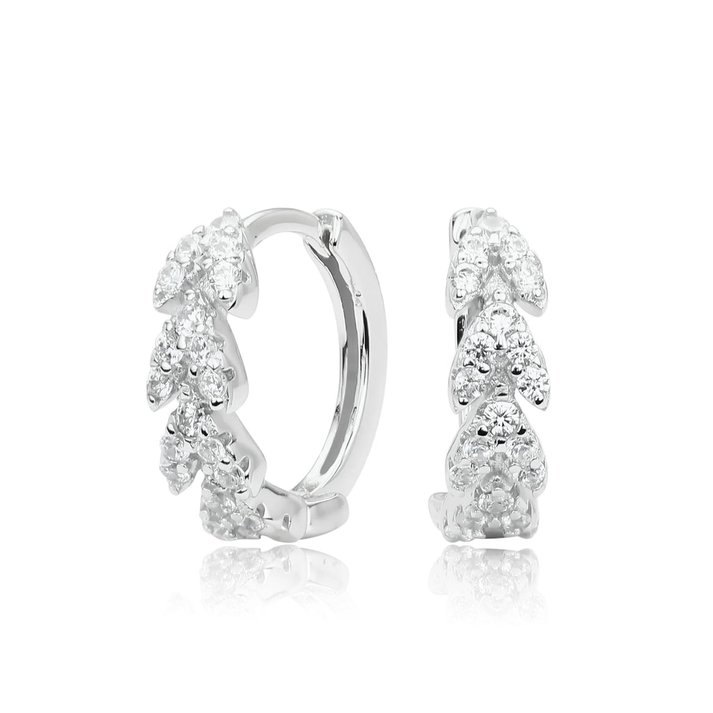 Damen Ohrhänger mit funkelndem Zirkonbesatz aus 925 Sterling Silber Shop Nory