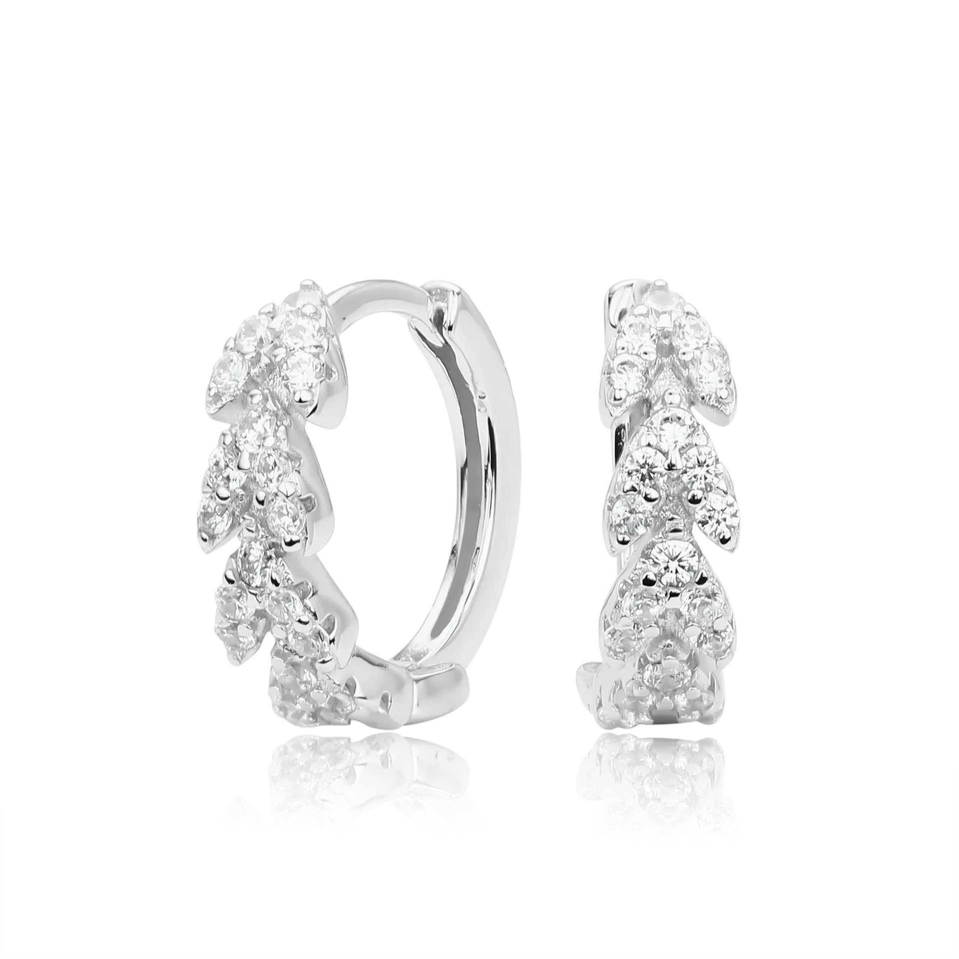Damen Ohrhänger mit funkelndem Zirkonbesatz aus 925 Sterling Silber Shop Nory