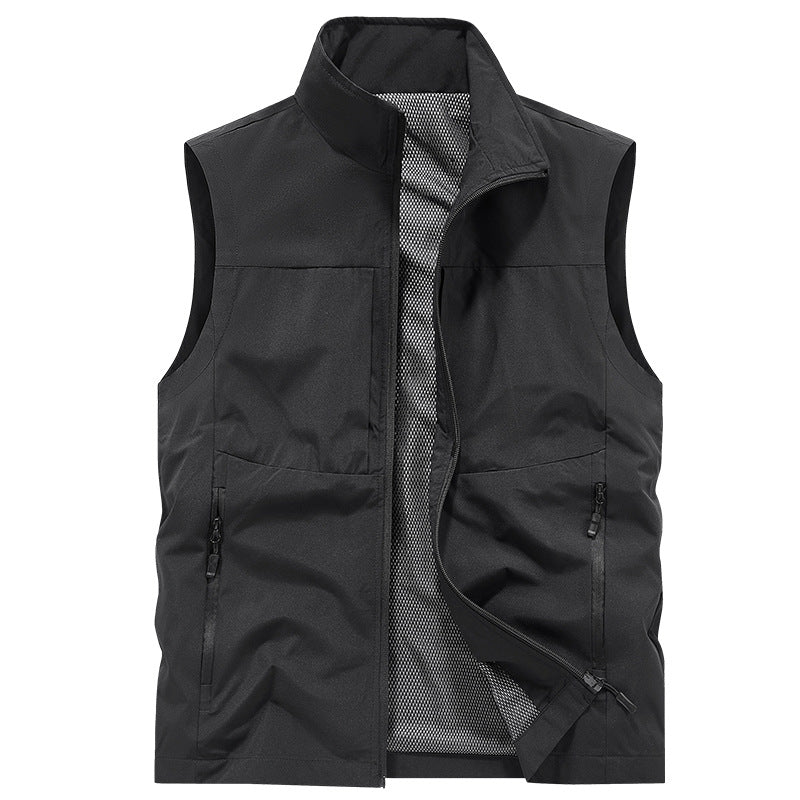 Herren Leichte Outdoor-Utilityweste mit Mesh‑Futter, windabweisender Microfaser und sicheren Reißverschlusstaschen Shop Nory