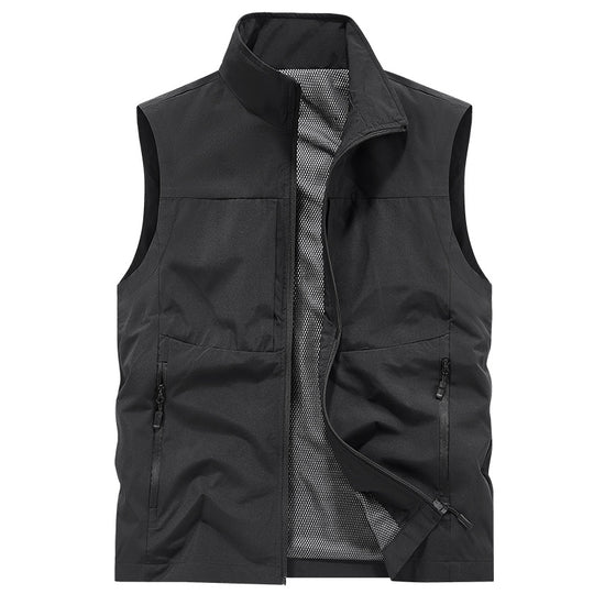 Herren Leichte Outdoor-Utilityweste mit Mesh‑Futter, windabweisender Microfaser und sicheren Reißverschlusstaschen Shop Nory