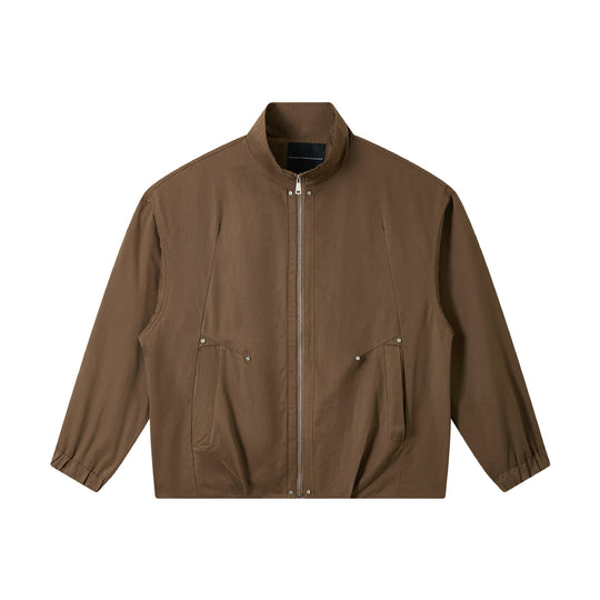 Herren Kurz geschnittener Utility-Blouson mit hohem Funnelkragen und Pattentaschen Shop Nory