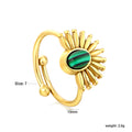 Damen ring mit authentischem Malachit-Edelstein und elegantem goldbeschichtetem Design Shop Nory