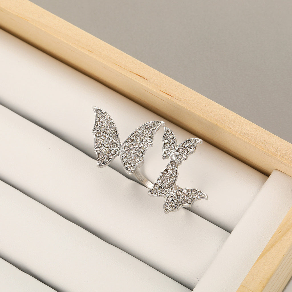 Damen Ring-Set mit funkelnden Schmetterlingsdesigns Shop Nory