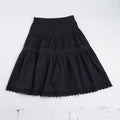 Damen eleganter gestufter Rock mit Spitzendetails
