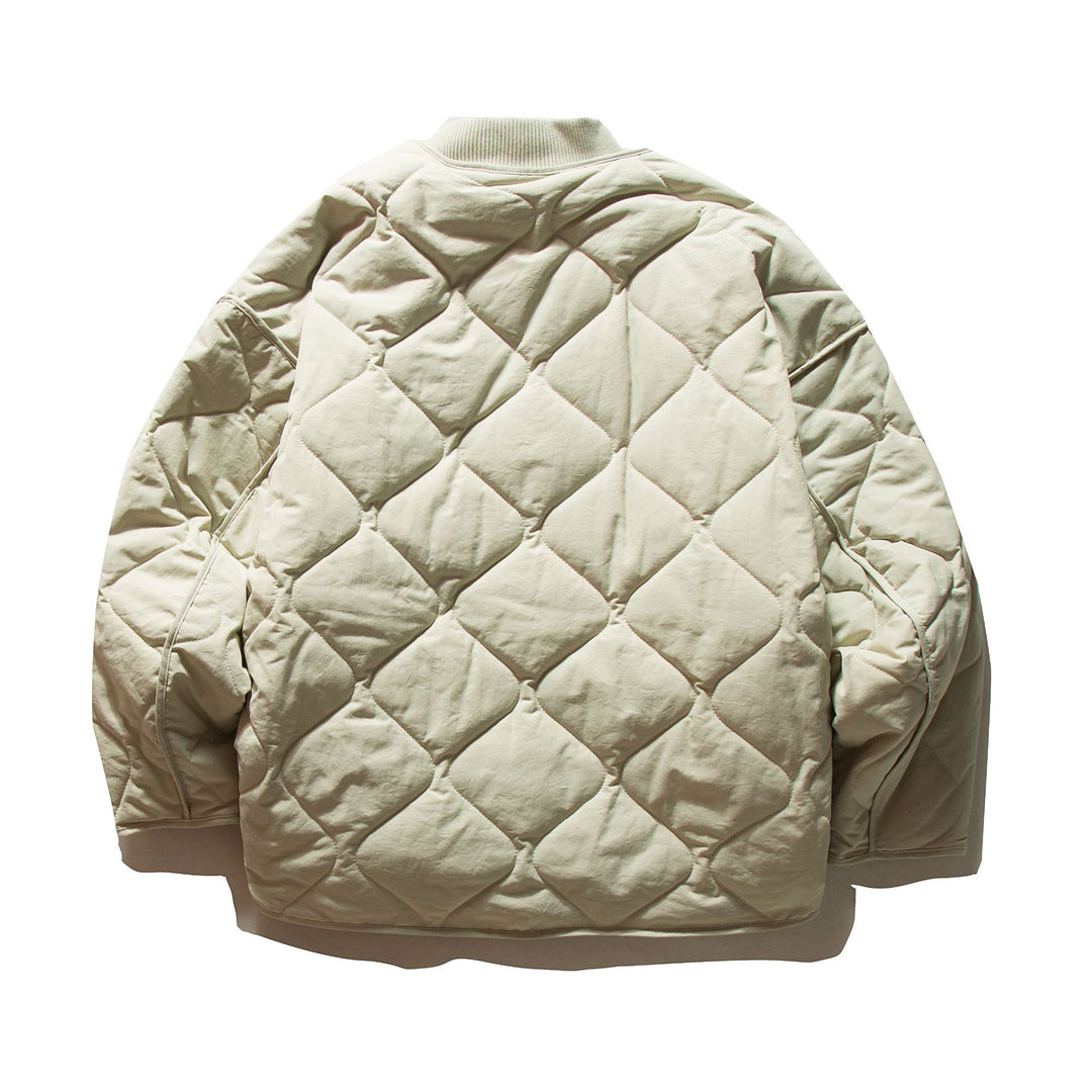Unisex Kurz geschnittener gesteppter Bomber im Boxy‑Schnitt mit Rippkragen und extra großen Pattentaschen Shop Nory