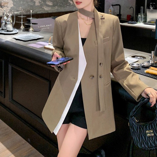 Damen Übergrößen Blazer mit asymmetrischem Design Shop Nory