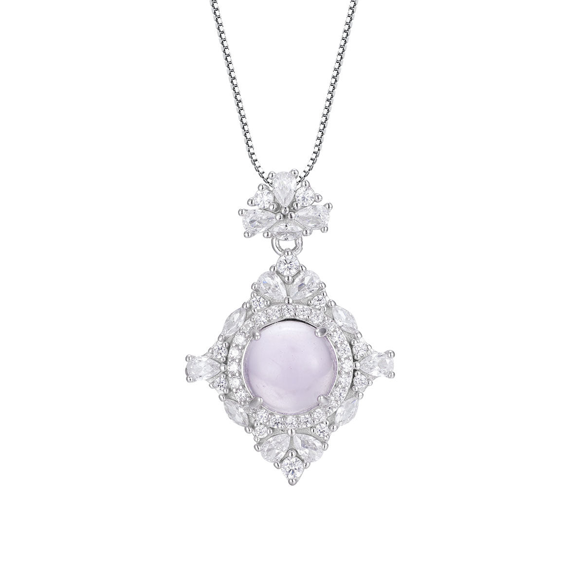 Damen elegante Halskette mit funkelndem Anhänger und hochwertigem Edelstein Shop Nory