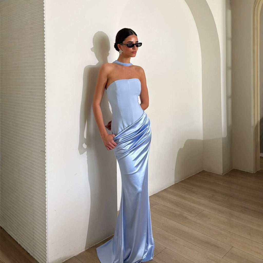Damen Bodycon Abendkleid mit eleganter Drapierung Shopnory