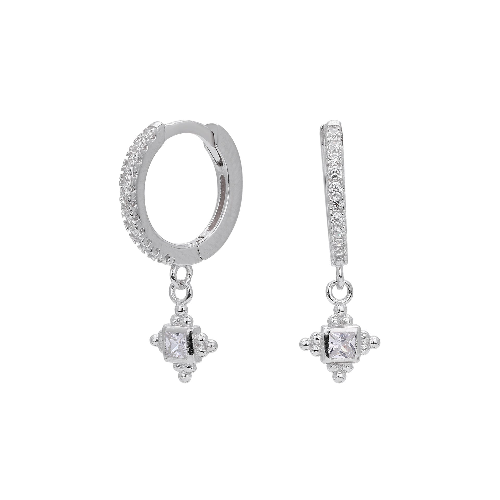 Damen Ohrhänger mit funkelnden Zirkon-Anhängern aus hochwertigem 925 Sterling Silber Shop Nory