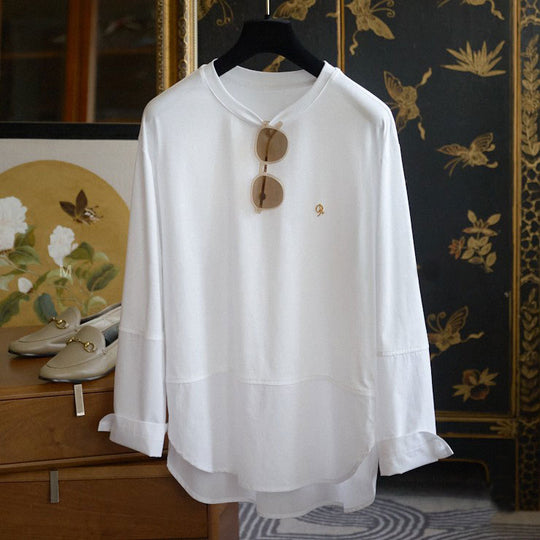 Damen Lässiges Langarmshirt mit elegantem Schnitt Shop Nory