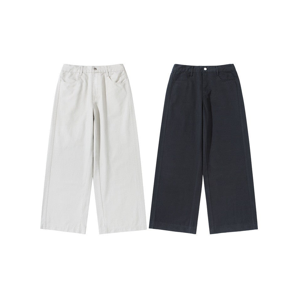 Damen Hochtaillierte Culotte-Hose aus Baumwoll-Twill mit weitem Bein Shop Nory