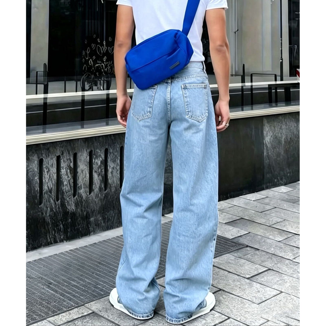 Damen Modische Weit Geschnittene Jeans Shop Nory