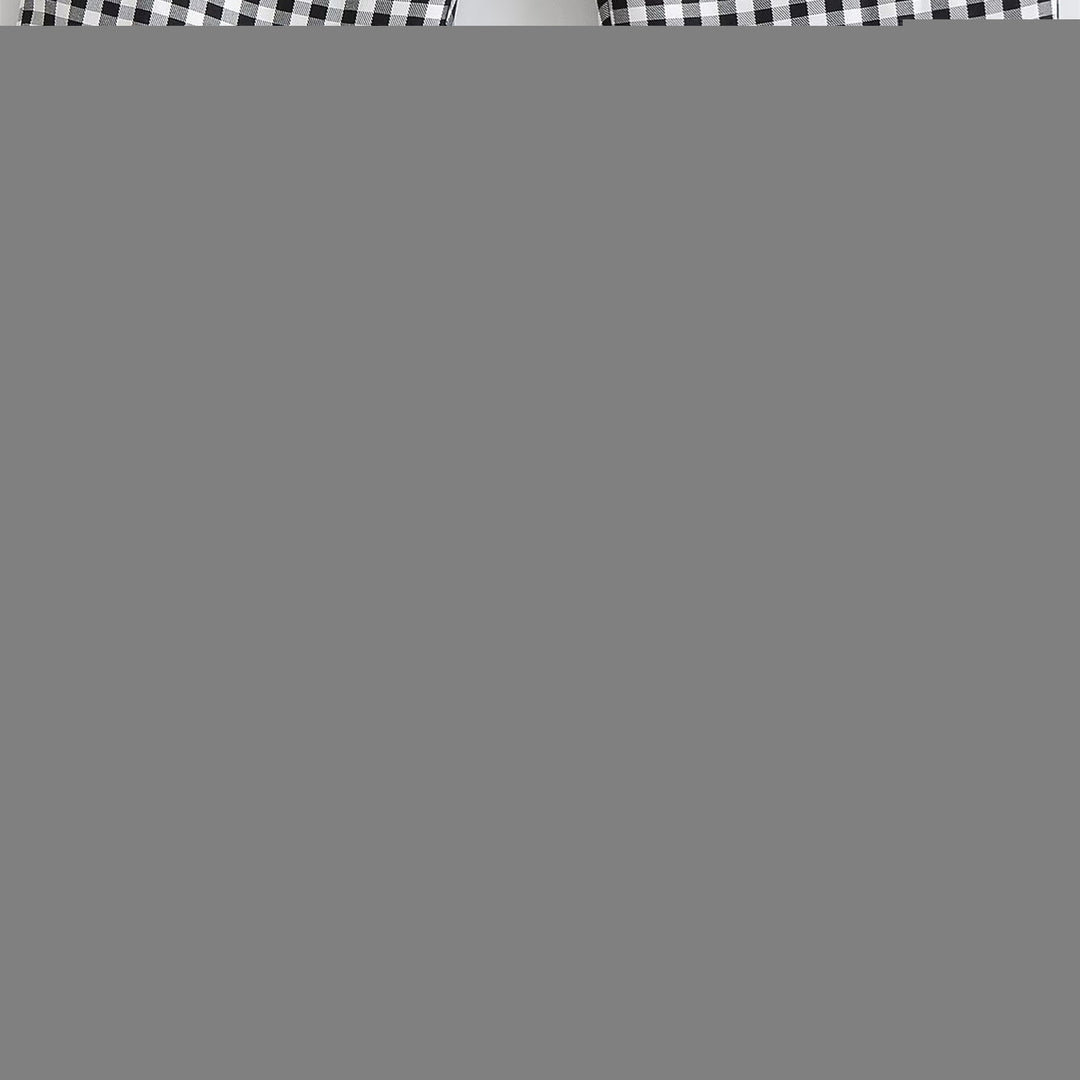 Damen karierten Hose mit lockerem Schnitt