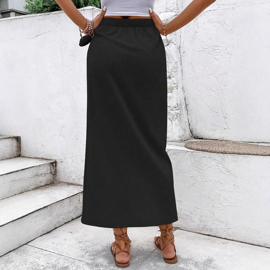 Damen Eleganter Wickelrock mit Schleifendetail