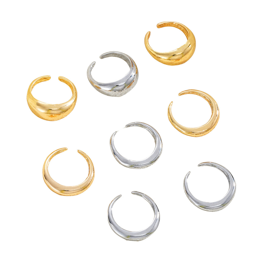 Damen modisches Ring-Set mit stilvollen organischen Formen Shop Nory