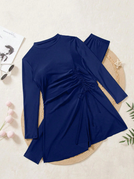 Damen Bade-Tunika mit seitlicher Raffung und Leggings Shop Nory