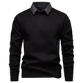 ShopNory | Herren Strickpullover mit Kontrastkragen