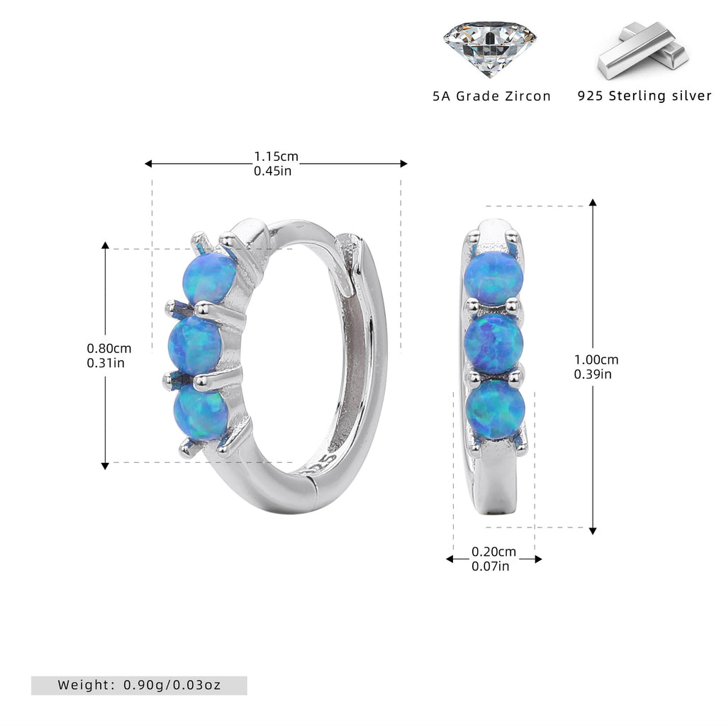 Damen Ohrhänger mit funkelnden Opal-Steinen und hochwertigem 925 Sterling Silber Shop Nory